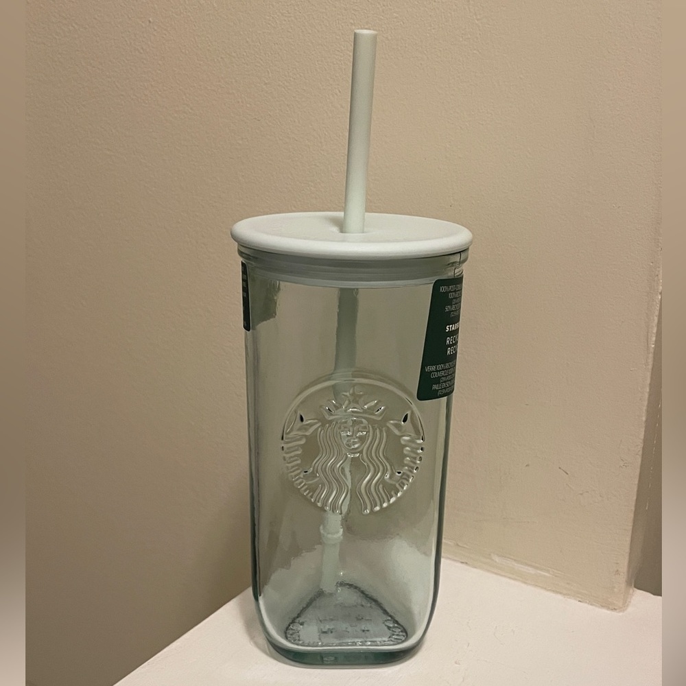 Starbucks 2023 Mint Triangle Recycle Glass Core Cold Cup Tumbler